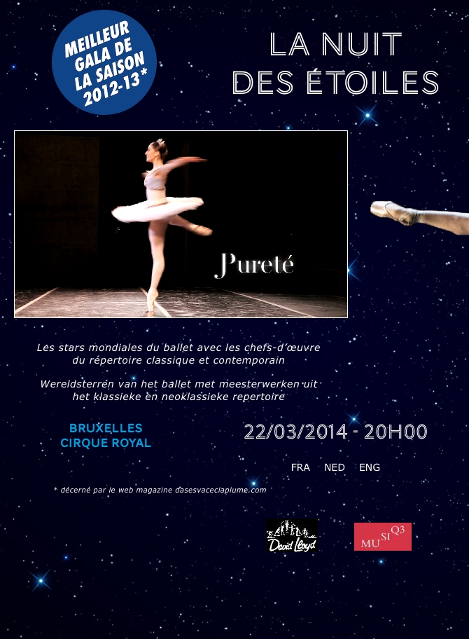 Affiche. Cirque Royal. Гала-концерт звёзд мирового балета « La Nuit des Etoiles » 2014-03-22